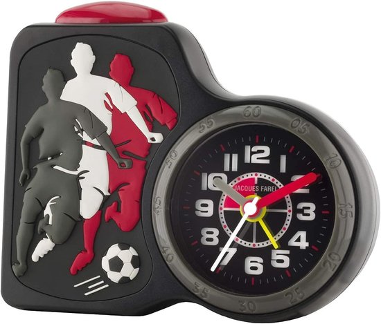 SnelShoppen - Kinderwekker Voetballer ACB716 - Klok voor Kinderen - Sportief Design - Perfect voor Jongens - Ideaal voor Slapen & Wakker Worden - Leer