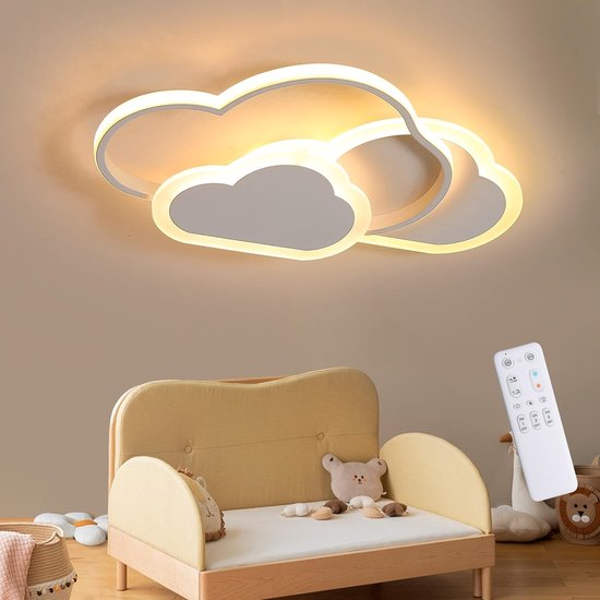 SnelShoppen - Wolkenplafondlamp LED 32W Dimbare Afstandsbediening Ø42cm Kinderkamer Plafondlamp - Zacht Licht voor Slaapkamer & Kinderkamer