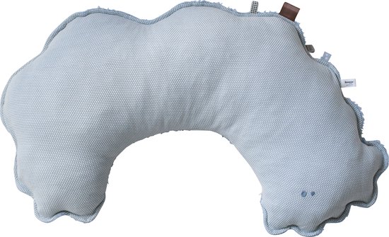 Snoozebaby Organisch Voedingskussen Afritsbare Hoes - Fresh Blue van Snoozebaby