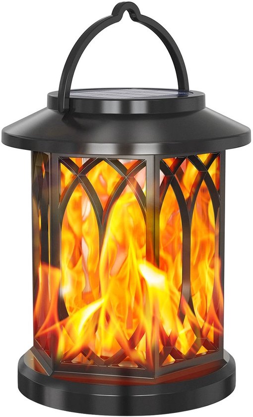 Solar lantaarn buitenlicht, verbeterde flikkerende vlam zonne-lantaarn buiten waterdichte hanglamp decoratie, zonne-lantaarn Geschikt voor binnenplaats pad boom tuindecoratie Exclusief voor Kerstmis van Merkloos