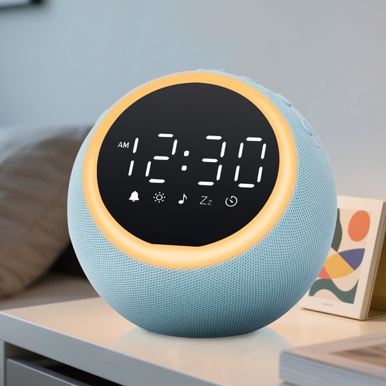 Solidchoice - Digitale Alarmklok met Witte Ruis en Nachtlampje