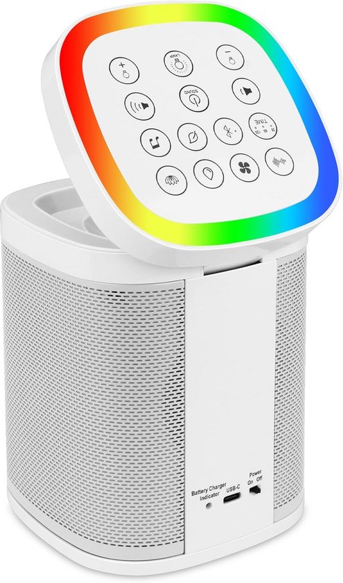 Sound Machine met Bluetooth Speaker en 70 Slaapgeluiden - Nachtlamp voor Baby's en Volwassenen van Merkloos