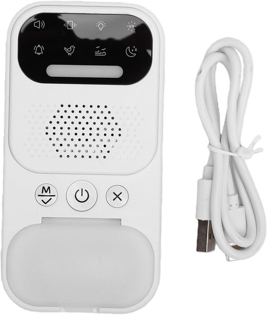 Sound Sleeping Machine, Draagbare Machine voor Witte Ruis met Slimme Geluidsaanpassingen, Wekfunctie, Minimalistische Wekker voor Slaaproutine Kantoor of Klaslokaal van Merkloos