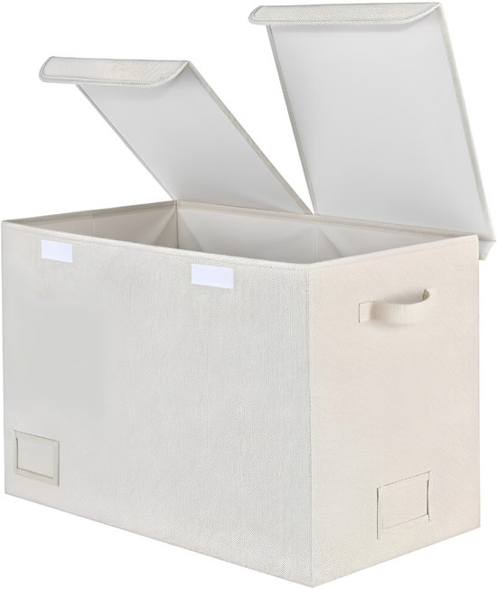 Speelgoedkist - 84L - Speelgoedkist op Wielen - Speelgoedopberger - Beige - 63cm x 33cm x 40cm