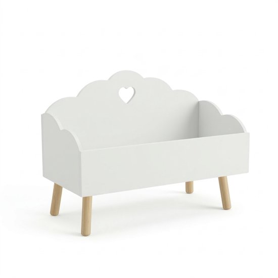 Speelgoedkist met wolkenmotief NUVU, 55 x 45 x 28 cm