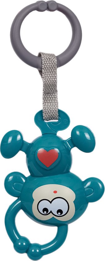 Speelgoedtopdeals - Rammelaar Hangspeeltje Buggyspeeltje - Aap groen hangend van SpeelGoed