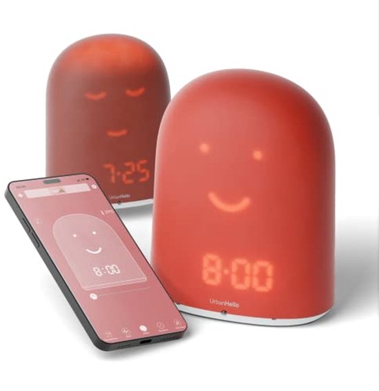 Speelse kinderwekker met babyfoon en nachtverlichting van Alecto