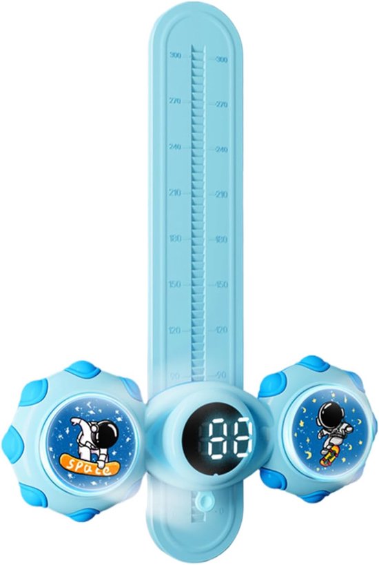 Spring trainer - Hoogte trainer - Kindermeting Groei - Intelligente teller - 10 standen - Blauw