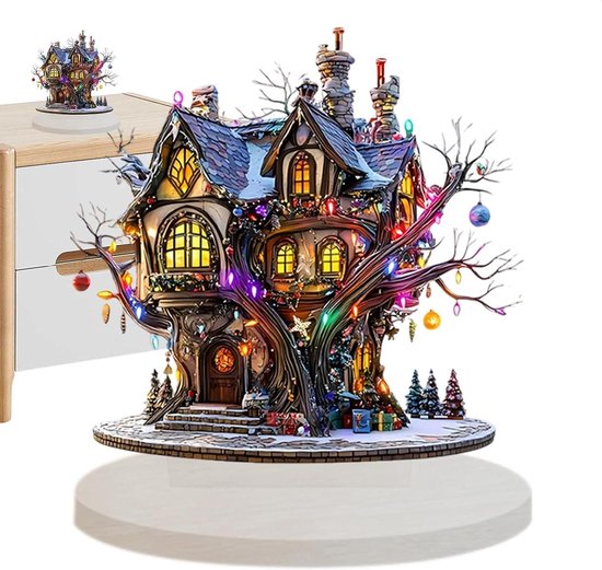 Sprookjes Kasteel Lamp - Decoratief Licht - Kinderslaapkamer Verlichting - Boeiend Sprookjesontwerp - 15 cm - Meerdere Kleuren