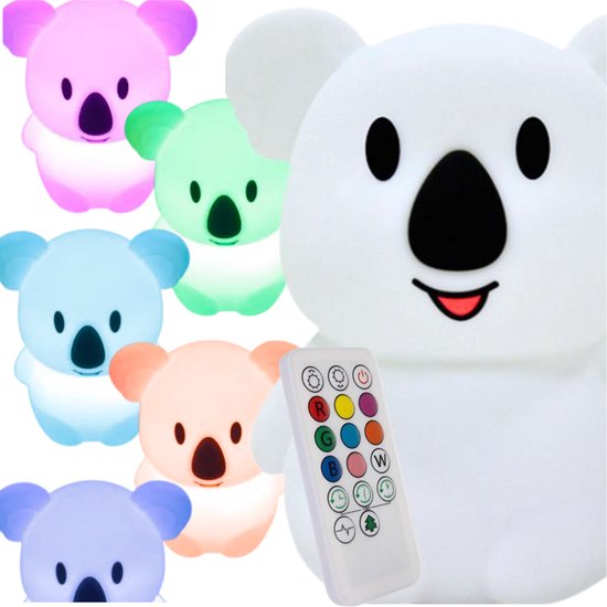 Starky - Silliconen Nachtlamp - Koala - Draadloos - Kleuren Verandering van Merkloos
