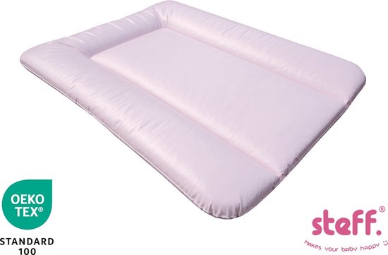 steff - aankleedkussen - 70x50 cm - roze - met kwaliteitslabel OEKO-TEX standard 100
