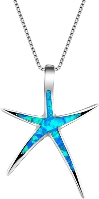 Ster Ketting voor Dames - Boho Opal Look Sieraad - Romantische Mode Ketting - Cadeau voor Dames en Meisjes - Geschikt voor Feesten, Bruiloften en Dagelijks Gebruik van Fioraë.