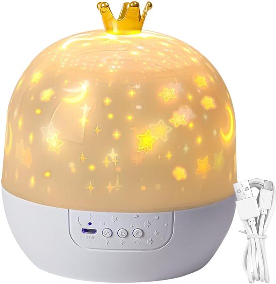 Sterren Nachtlicht Projector - Hemel Lamp - Kinderkamer Verlichting - 360 Graden Draaiend - 11 x 11 x 11 cm