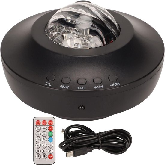 Sterren Projector - Nachtlamp Aurora - Ontspanning Creëren - Vijf-in-één Functie - 95 x 138mm - Zwart