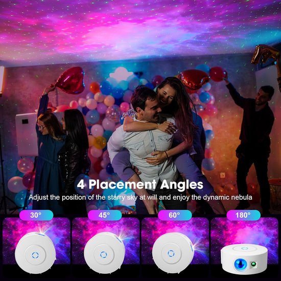 Sterrenhemel Projector met App & Spraakbediening - 16 Miljoen Kleuren Nachtlamp voor Kinderkamer en Volwassenen