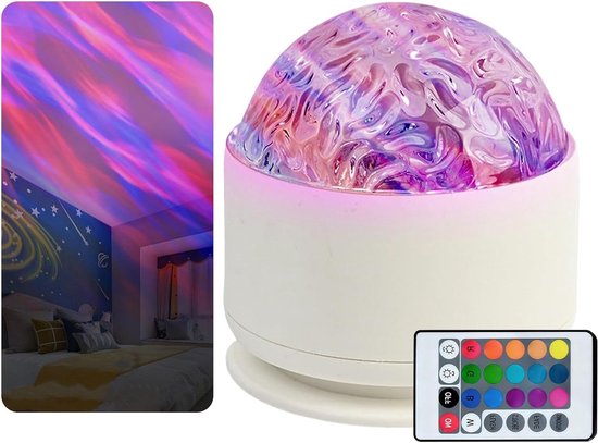 Sterrenhemel Projector - Nachtlamp Kinderen - Ontspannende Sfeer Creëren - HD Kwaliteit Projectie - 10 cm Breed - Aurora