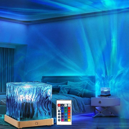 Sterrenhemel Projector - Nachtlamp - Slaap Rustgevend - 30 Lichtstanden - 11.5 cm Kubus - Wit