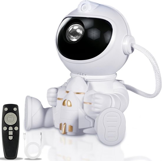 Sterrenhemel Projector - Nachtlampje Kinderen - Kamer Decoratie - 360 Graden Draaiing - 14 x 11.8 cm - Wit