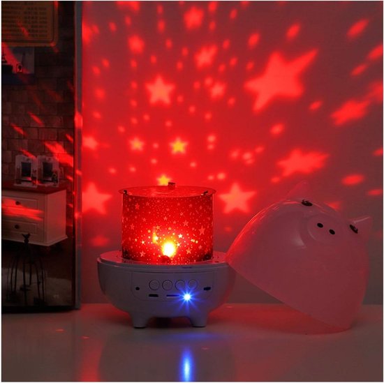 Sterrenhemel Projector - Nachtlampje Kinderen - Sfeer Creëren - Meerdere Lichtmodi - 12x12x15 cm - Wit