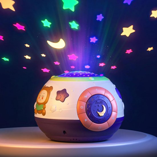 Sterrenhemel Projector Nachtlampje met Muziek en Slaapgeluiden voor Baby en Peuter van Merkloos