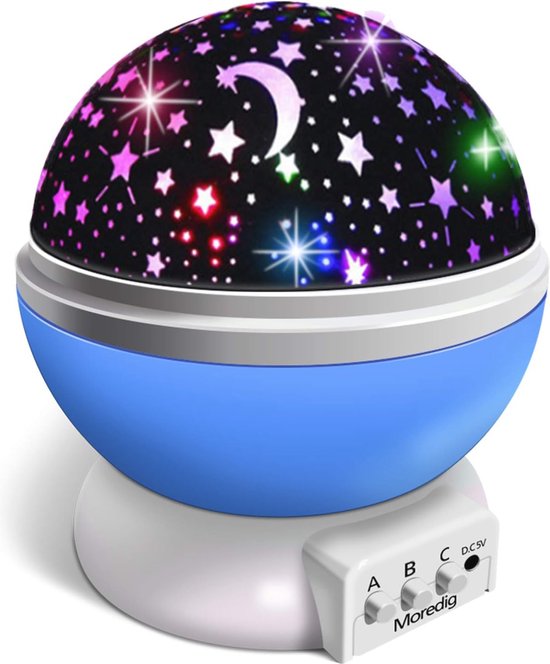 Sterrenhemel Projector Nachtlampje voor Kinderen met 8 Verlichtingsmodi - Blauw van Merkloos