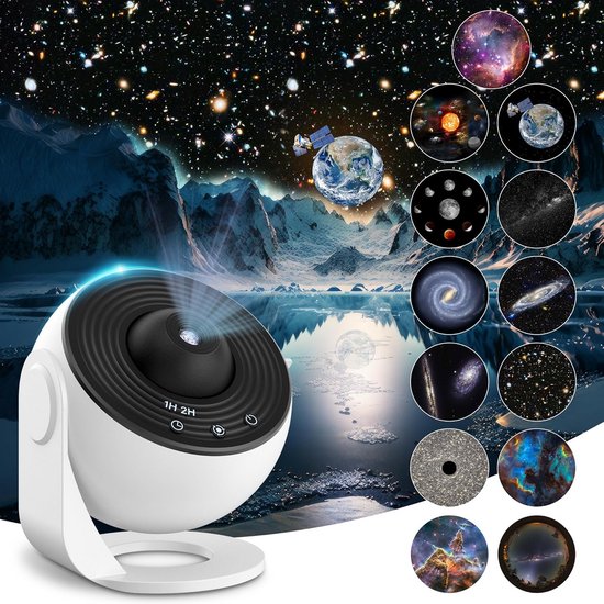 Sterrenhemel Projector voor Slaapkamer - Realistische Galaxy Projector met 13 Filmschijven - Nachtlamp voor Kinderen van Merkloos
