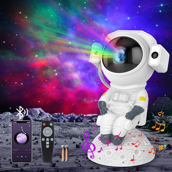 Sterrenhemelprojector Astronaut met Bluetooth en Afstandsbediening voor Slaapkamer en Kinderkamer