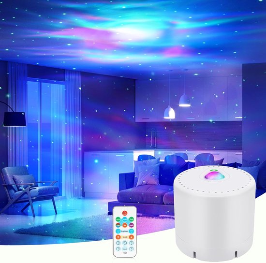 Sterrenhemelprojector – Galaxy-projector met afstandsbediening – nachtlamp-projectie met instelbare snelheid en helderheid – voor kamerdecoratie – voor kinderen, volwassenen.