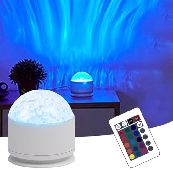 Sterrenhemelprojector, Noorderlichtprojector & Nachtlampje — Aurora-lamp voor kinderen met 16 lichteffecten — Geschikt voor baby- en kinderkamers en thuisbioscopen van Merkloos