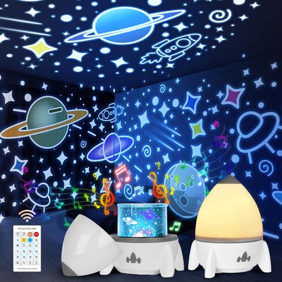 Sterrenhemelprojector voor Kinderen - Raket Nachtlampje voor Verjaardag en Kerstmis