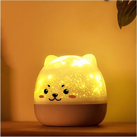 Sterrenprojector Nachtlampje - Galaxy Projector Sfeerverlichting - Kinderkamer Decoratie - 6 Verschillende Films - 12 x 12 x 11.6 cm