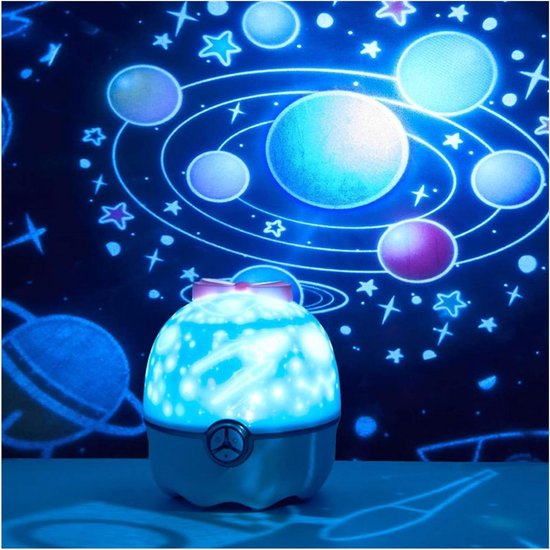 Sterrenprojector Nachtlampje - Sterrenhemel Lamp - Kinderkamer Decoratie - 360 Graden Rotatie - 13.5cm Hoog - Meerdere Kleuren