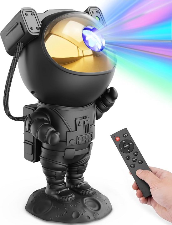 Sterrenprojector Nachtlampje voor Kinderen – Astronaut Ruimteprojector met Timer – LED Lamp voor Slaapkamer Decoratie – Perfect Cadeau voor Feestdagen van Merkloos