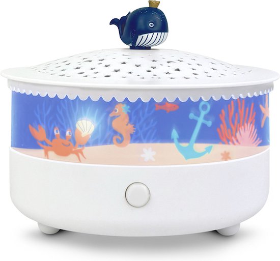 Sterrenprojector Oceaan met Muziek en Huilsensor – Betoverende Sterrenhemel voor je Kleintje, Automatische Uitschakeling en USB-kabel Inbegrepen van Alecto