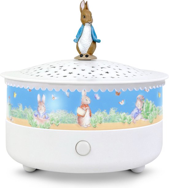 Sterrenprojector Pieter Konijn© Nachtlampje met Muziek en Huilsensor – Betoverende Sterrenhemel voor je Kleintje, Automatische Uitschakeling en USB-kabel Inbegrepen van Vtech