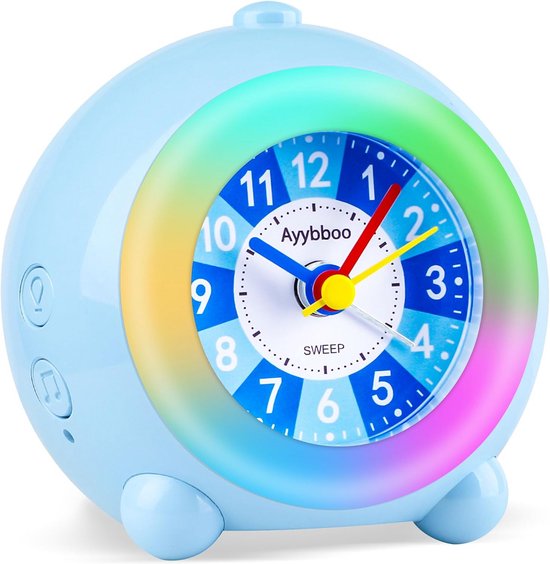 Stille Analoge Kinderwekker met Nachtlampje en Snooze Functie