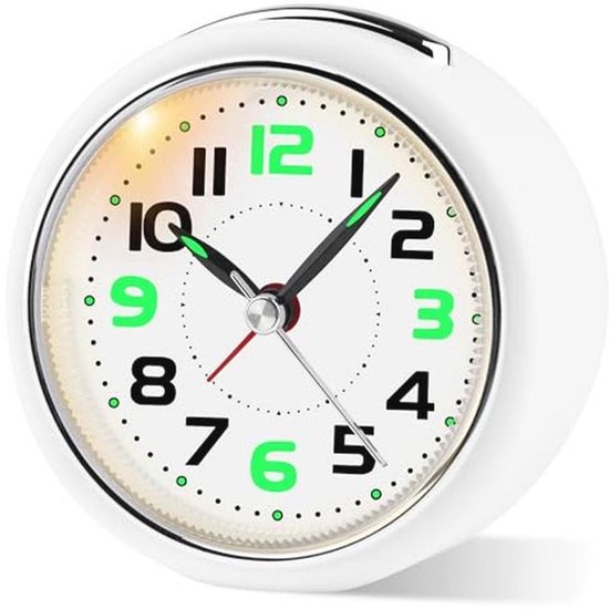 Stille Analoge Wekker Voor Kinderen Met Nachtlampje En Snoozefunctie van Merkloos