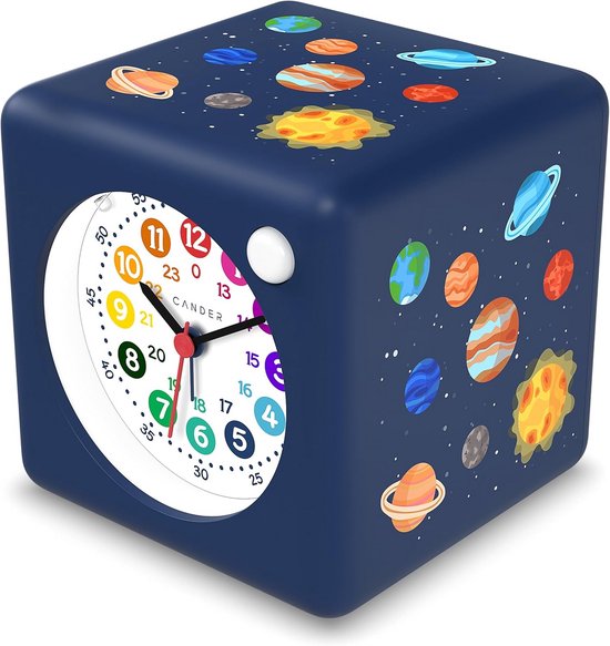 Stille Wekker met Snooze en Nachtlampje voor Kinderen - Strak Modern Design van Merkloos