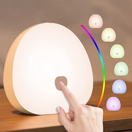 stuk LED-nachtlampje met witte ruis, RGB-slaaplamp met een rustgevende witte ruisgenerator die natuurlijke geluiden produceert, kleurveranderingen, een slaaptimer en USB-oplaadfunctie om de slaap en ontspanning te bevorderen. van Merkloos