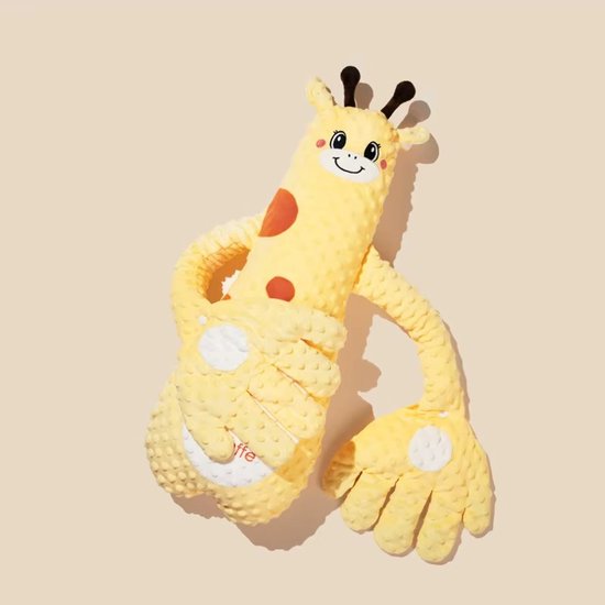 SUMOH® Baby Slaapknuffel Giraffe – Kalmerende Knuffel met Klopfunctie – Verzwaarde Handjes – Rustgevende Babyslaap Hulp van SUMOH