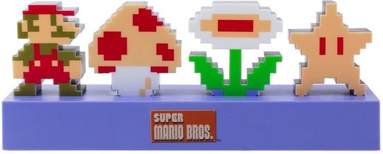 Super Mario Bros Icons Light - Officieel Gelicentieerde Nintendo Geluidsreactieve Modus, Decoratieve Oplichtende Super Mario Figuur Slaapkameraccessoires & Gamingkamer Decoratie - Paladone van Paladone