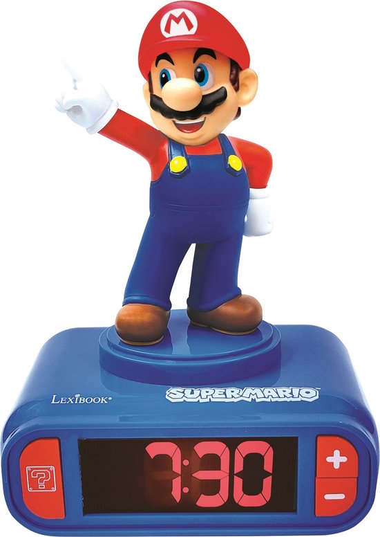 Super Mario Wekker met geluiden van Merkloos