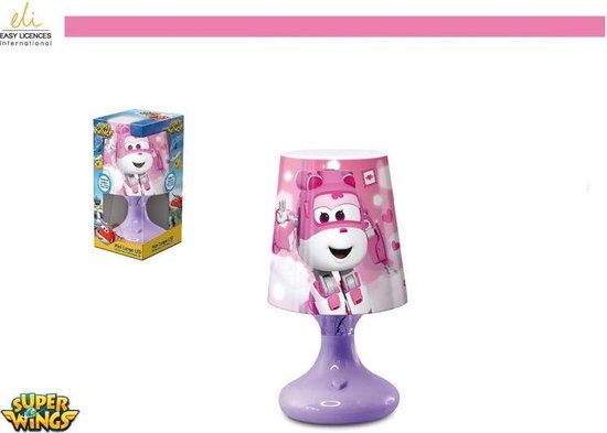 Super Wings - Nachtlampje kinderen - Lila - 18cm van Super Wings