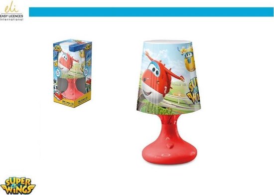 Super Wings - Nachtlampje kinderen - Rood - 18cm van Super Wings
