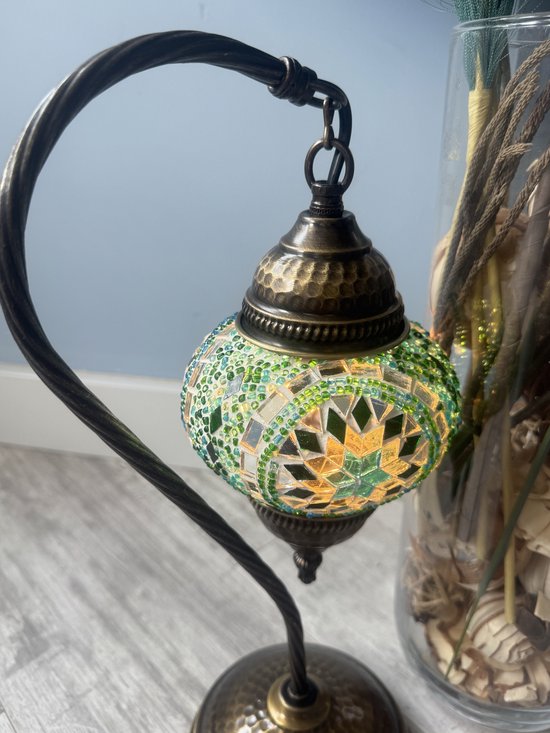 Swan Neck mosaic, bohemian Lamp van hand made