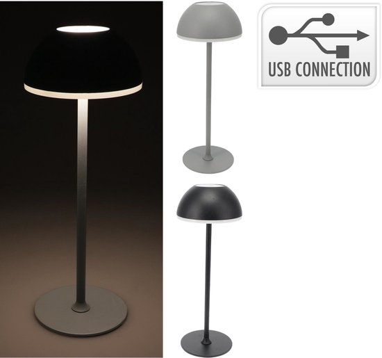 Tafellamp staal kleurrijk speelgoedlamp USB 300x100x100mm. van Merkloos