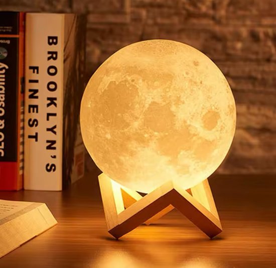 TDO 3D Maanlamp Nachtlicht – Warm Licht van Merkloos