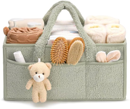 Teddy Luiermand - Commodemand - Luiertas - Baby accessoires Organizer - Groen