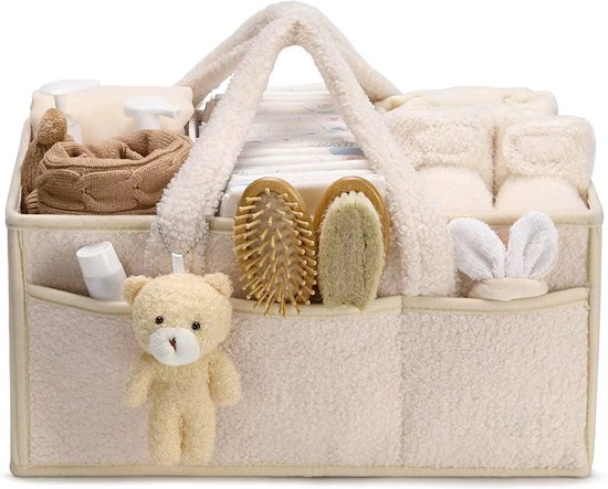 Teddy Luiermand - Luiertas - Commodemand - Baby accessoires Organizer - Beige