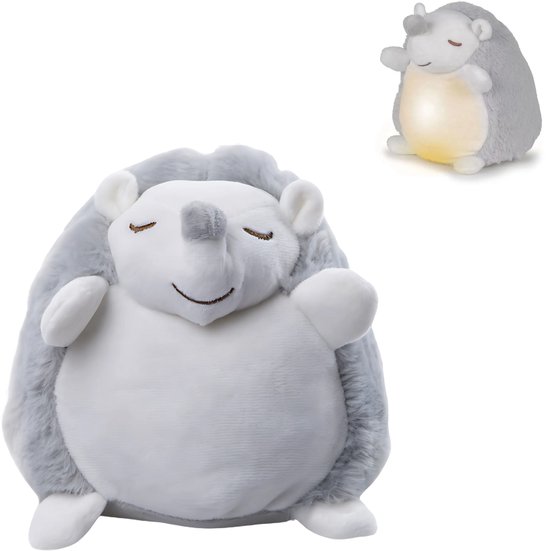 Teedz - Pluche Egel - Nachtlampje met Projector & Geluid – Baby - Baby projector - Squishmallow van Teedz